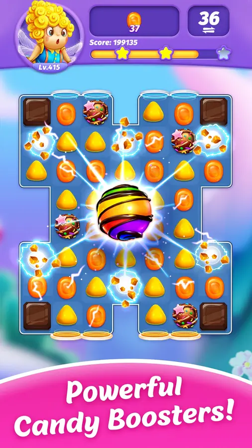 Candy Charming bubble-shooter side mode