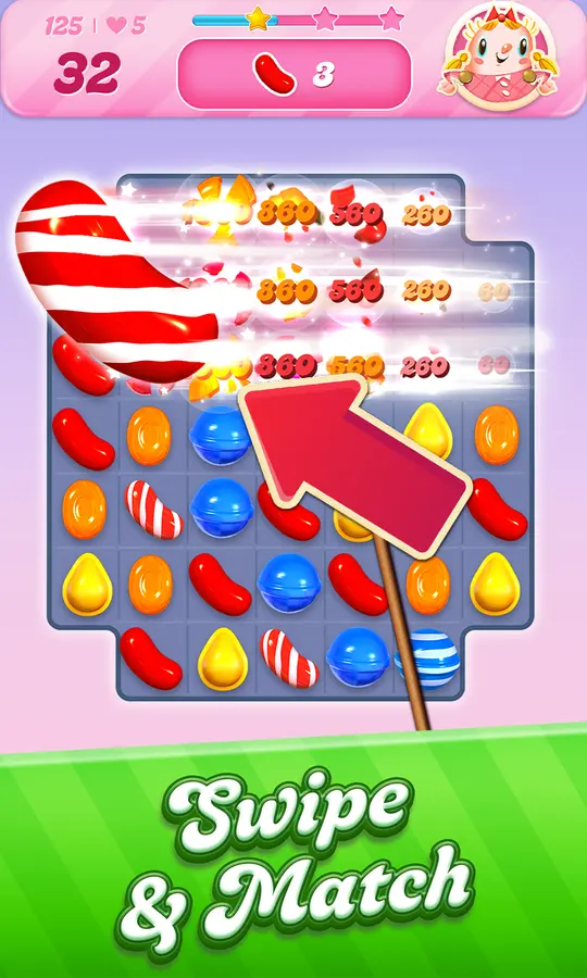 Candy Crush Saga level map screen