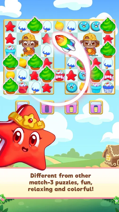 Candy Riddles match-3 board screenshot