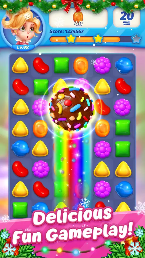 Sweets Match gameplay board mid-level